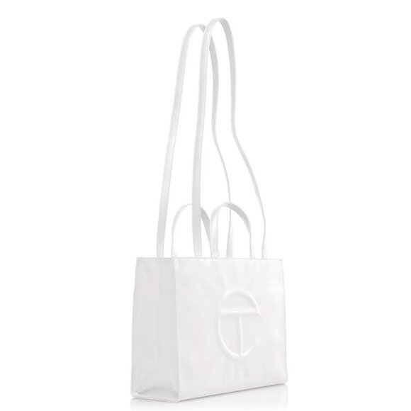 White Telfar Medium Shopping Tote Bag - Picture 2 of 13